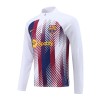 Barcelona Trainings Sweatshirt Quarter-zip 2023-24 Witte - Heren